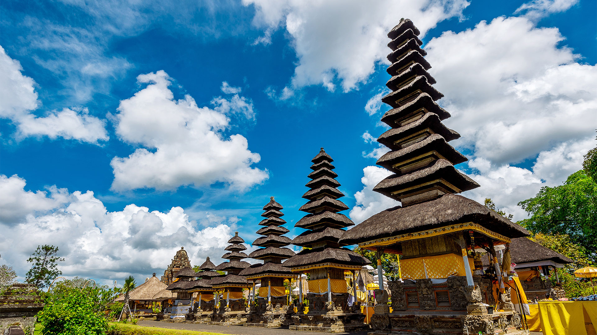 A visit to Taman Ayun Temple, Bali, Indonesia on a beautiful sunny day.