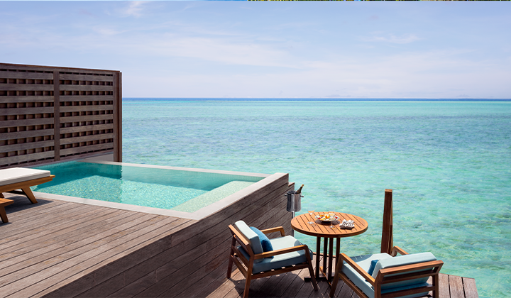 View of Overwater Villa Pool at Anantara Veli Maldives